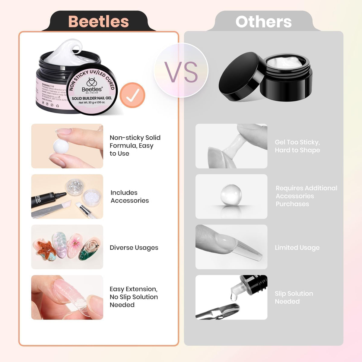 Beetles gel being applied on a nail during sculpting to create durable 3D designs