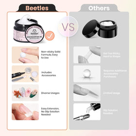 Beetles gel being applied on a nail during sculpting to create durable 3D designs