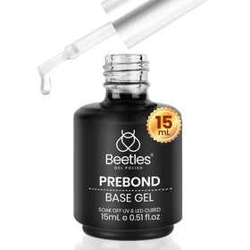 Beetles Gel Base Coat front bottle showing label and 15ml size for consistent priming