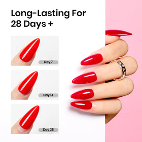 Beetles gel applied on a nail swatch showing high-gloss, long-lasting shine