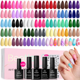 beetles gel polish 32-pack front view showing full color variety and convenience