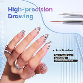 Beetles Gel Polish close-up of fine brush tip for precise lines and crisp detail