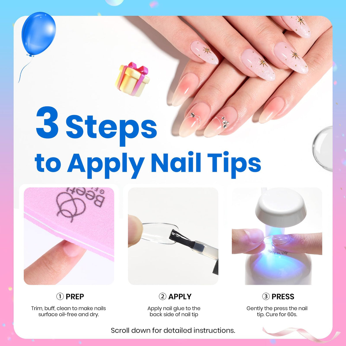 beetles gel polish cured nails showing long-lasting high-gloss finish for 28 days
