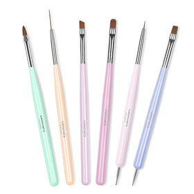 Beetles Gel Polish front packaging showing the 6-piece brush set and contents