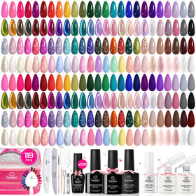 Beetles Gel Polish front packaging showing kit components and variety benefits