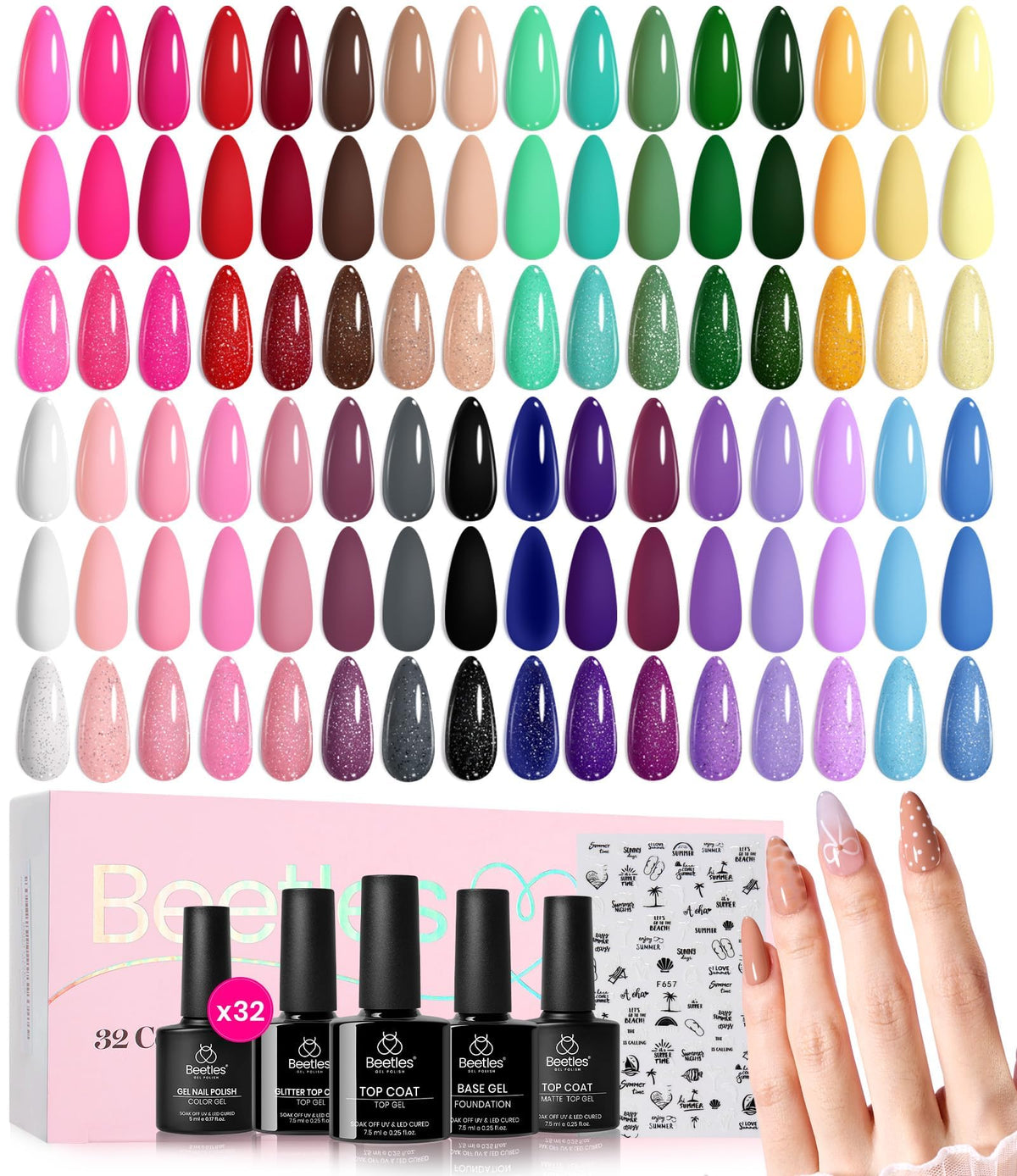 beetles gel polish gift packaging staged as present showing ideal giftability