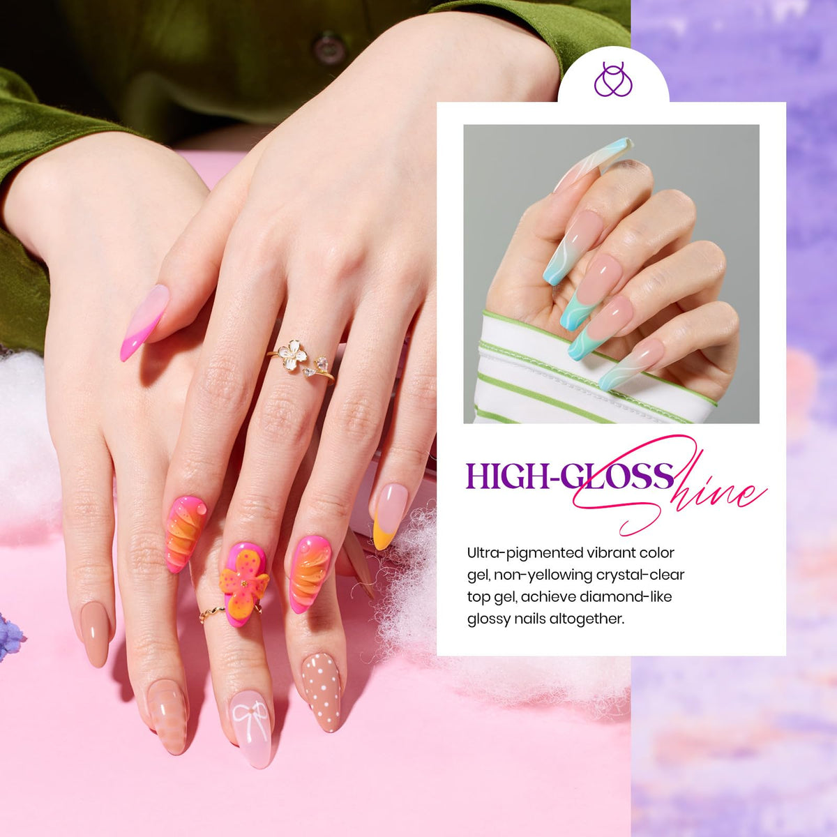 beetles gel polish applied on hands showing wearable summer colors