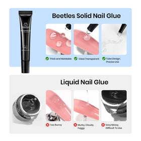Beetles Gel Polish holding rhinestone on nail firmly, illustrating strong gem adhesion