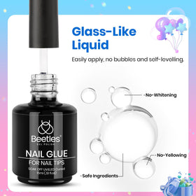 beetles gel polish bottle beside a coin showing compact size and travel-friendly benefit