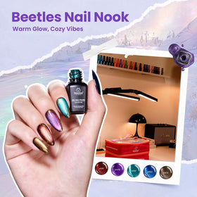 Beetles Gel Polish swatches on palette enabling quick color selection