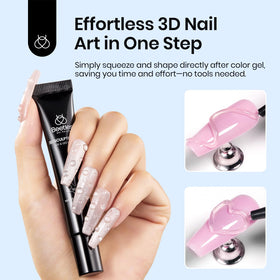 Beetles Gel Polish clear gel texture drop demonstrating stable sculpting consistency