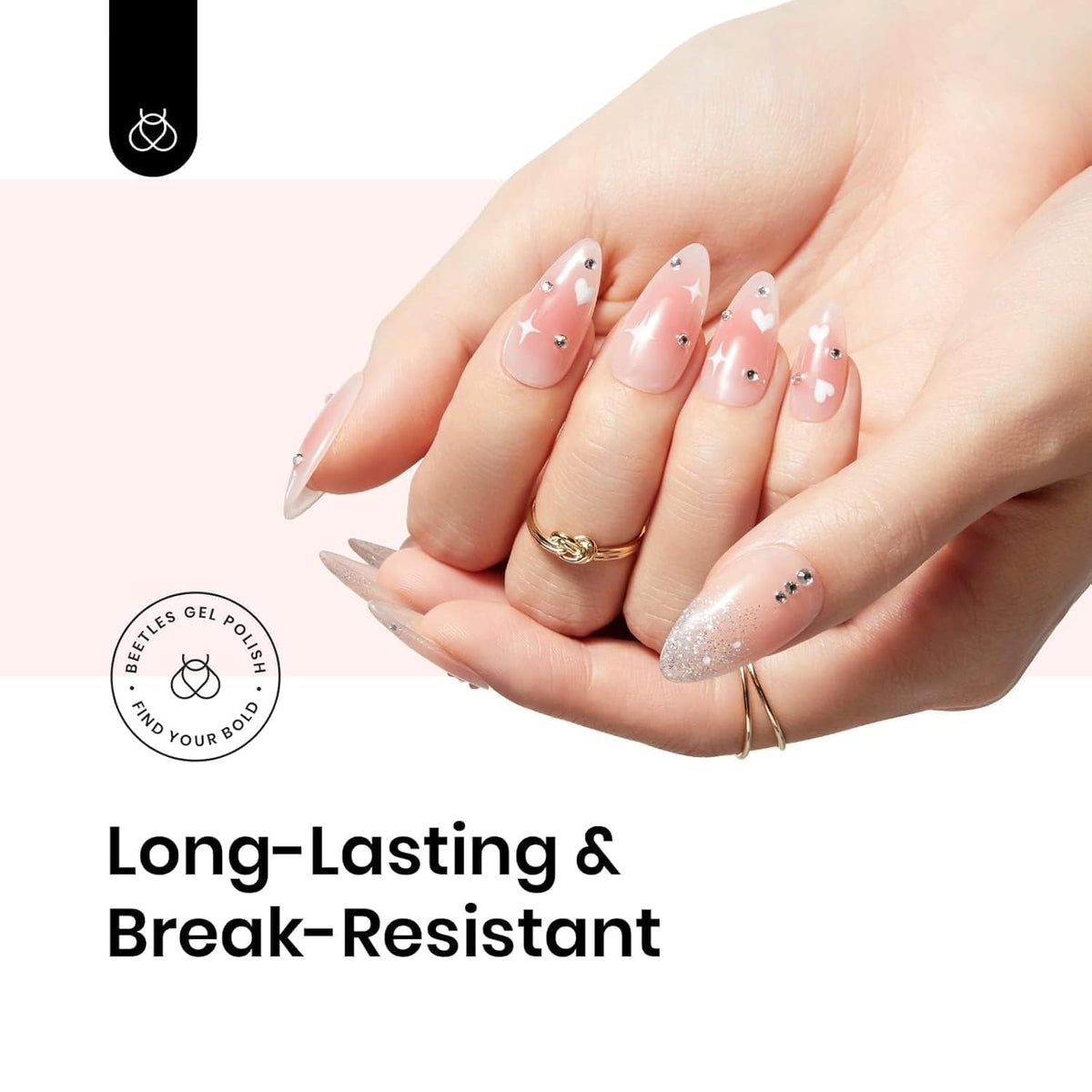 Beetles Gel Polish texture swipe showing glossy gel finish and smooth spread