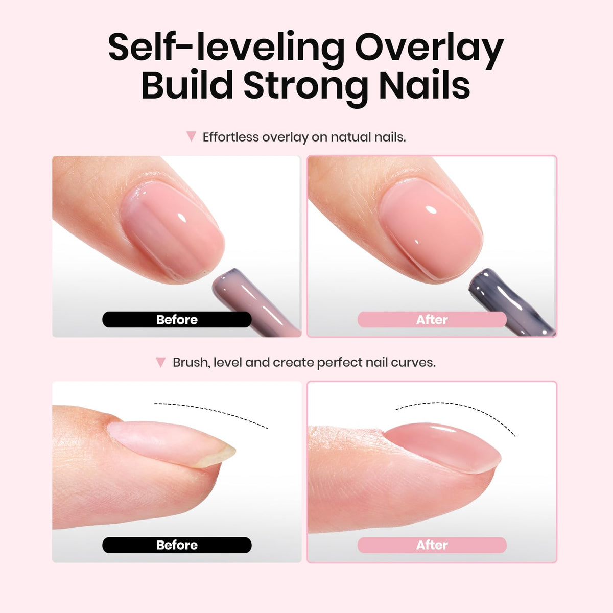 beetles gel texture brush swipe showing smooth self-leveling consistency