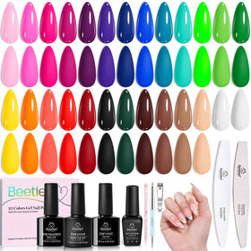 beetles Gel Polish front packaging showing 25-color set and lamp benefits