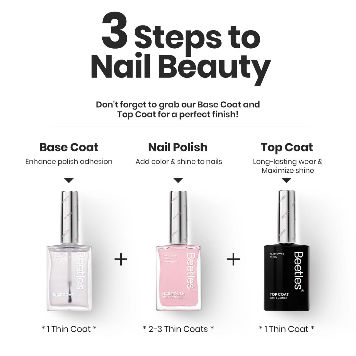 beetles nails before and after showing glossy long-lasting shine