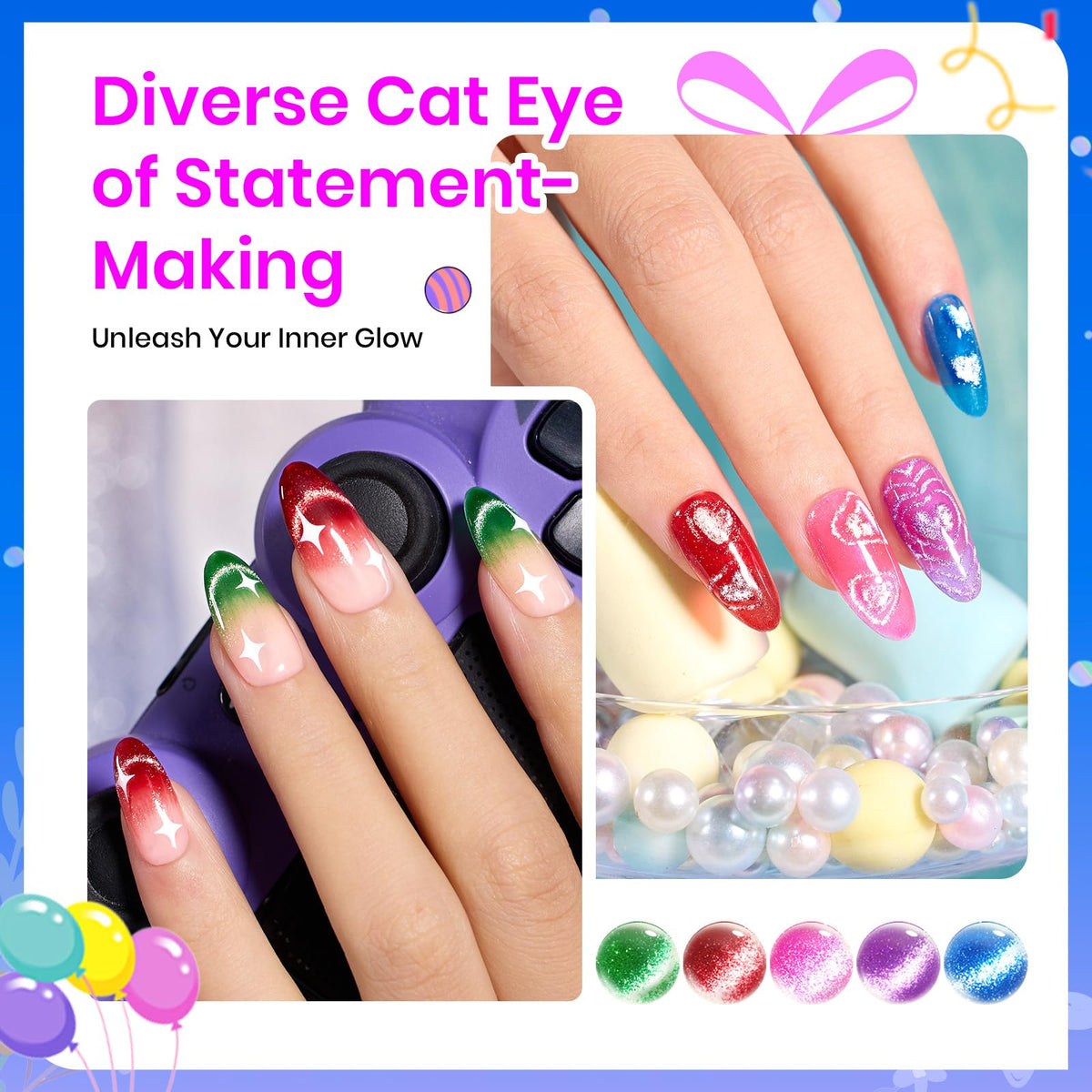 beetles glossy finished manicure lifestyle photo showing wearable neon colors and long-lasting shine