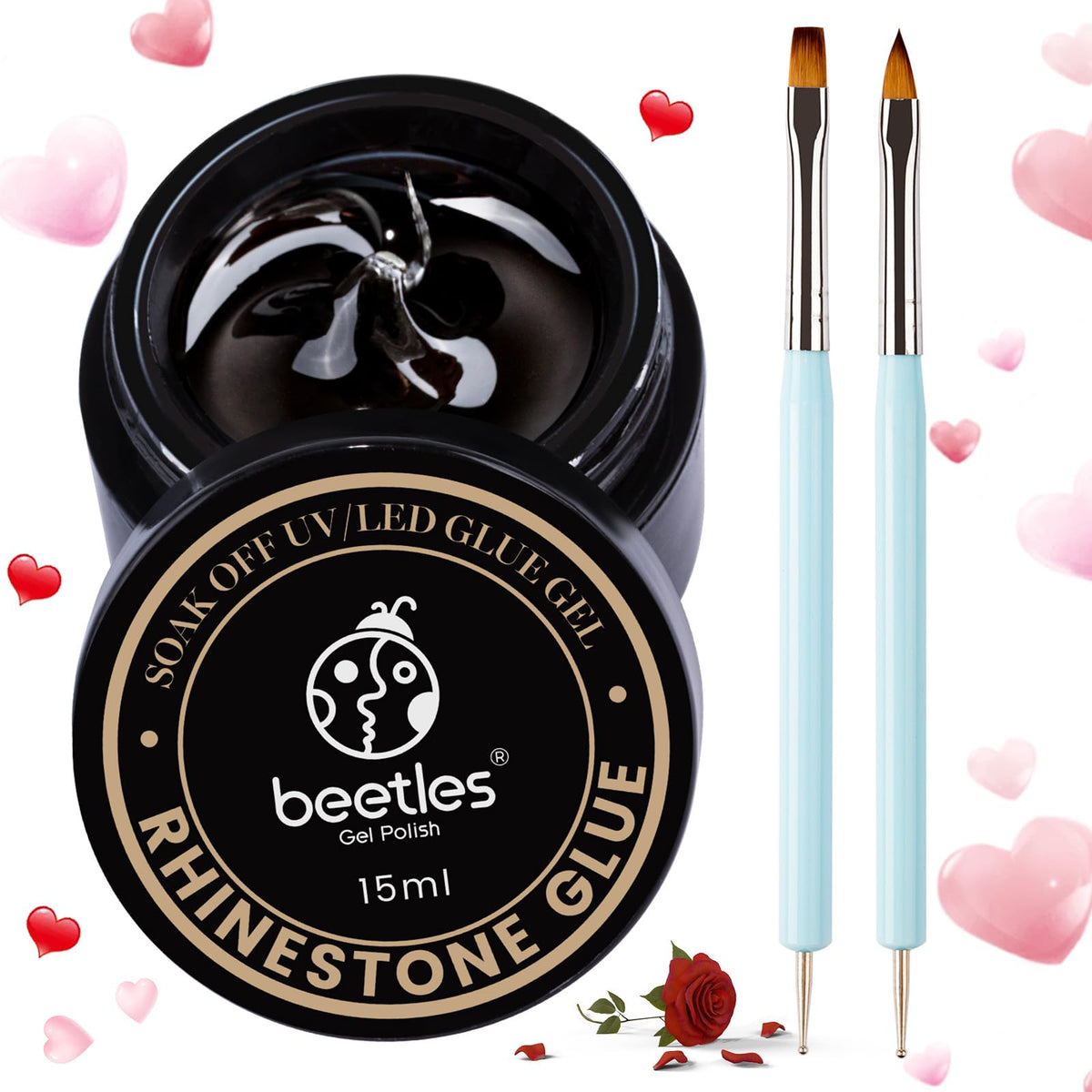 beetles gift package lifestyle shot presenting kit as a thoughtful nail-art present
