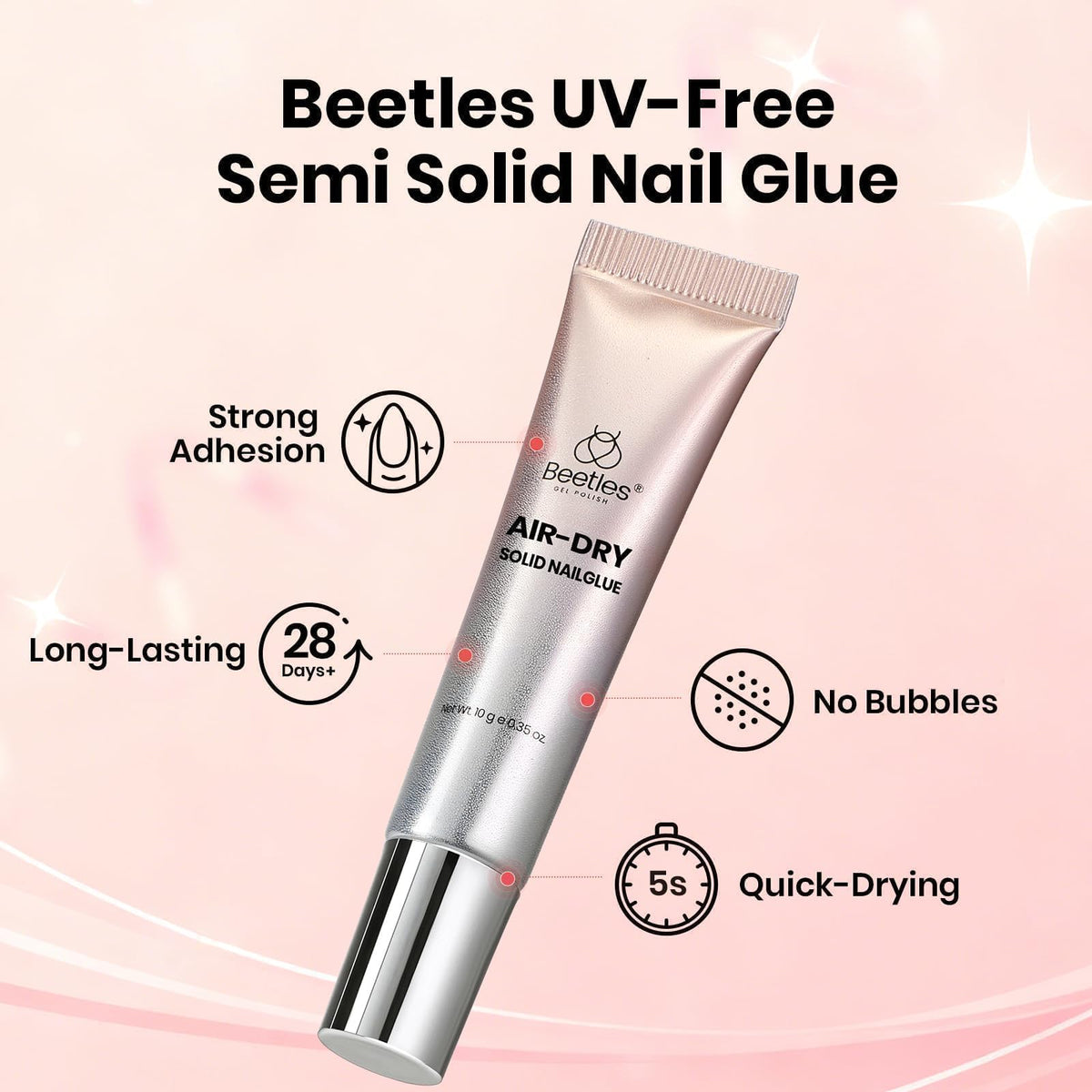 Beetles Gel Polish close-up of semi-solid glue texture for precise control