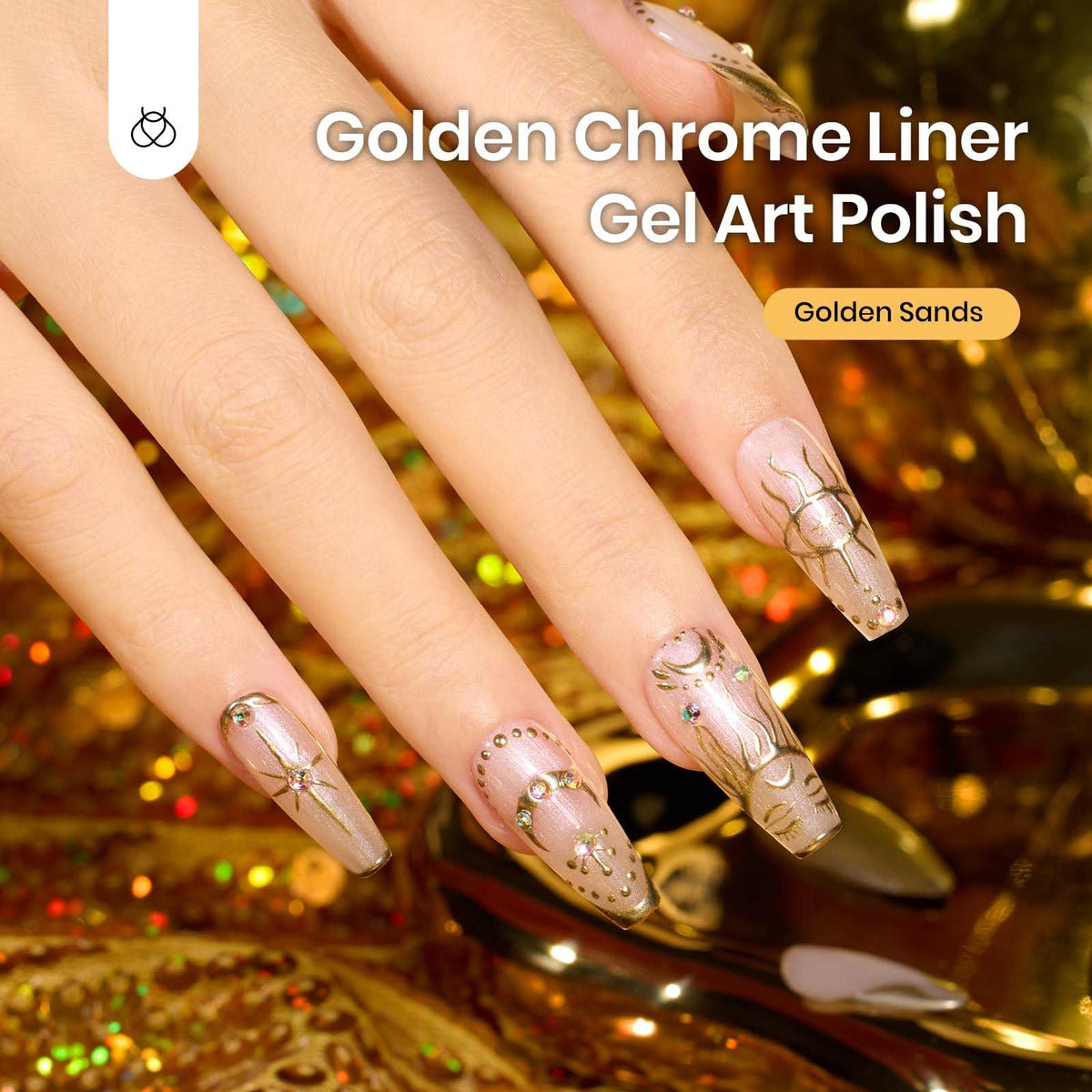 Beetles built-in thin brush close-up for precise fine-line nail art