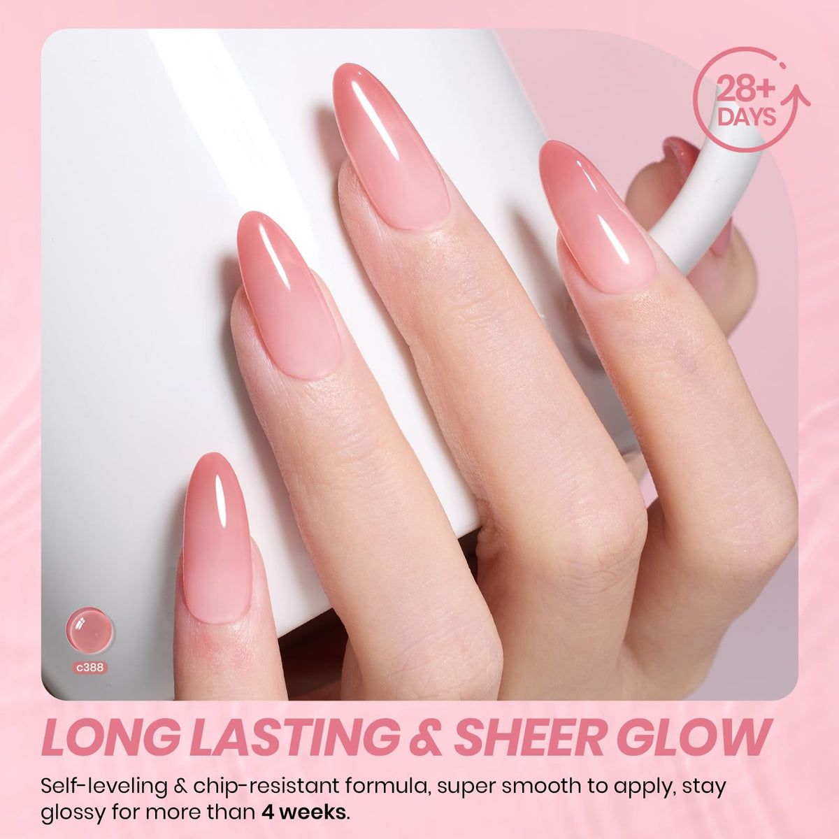 Beetles application scene under UV lamp curing nails showing efficient curing and glossy finish benefit