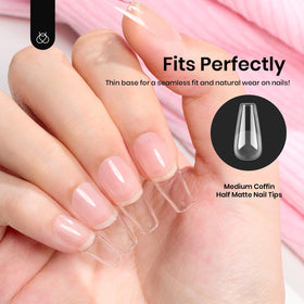 Beetles Gel Polish in-use press-on demo being applied for easy DIY manicure