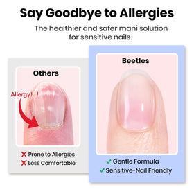 Beetles in-use application applying dehydrator to nail for improved long-lasting adhesion