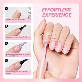 beetles in use french manicure demo showing subtle glitter tips and shine
