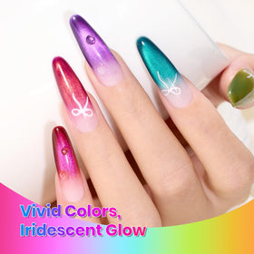 beetles magnet in use over nail demonstrating easy at-home cat eye creation