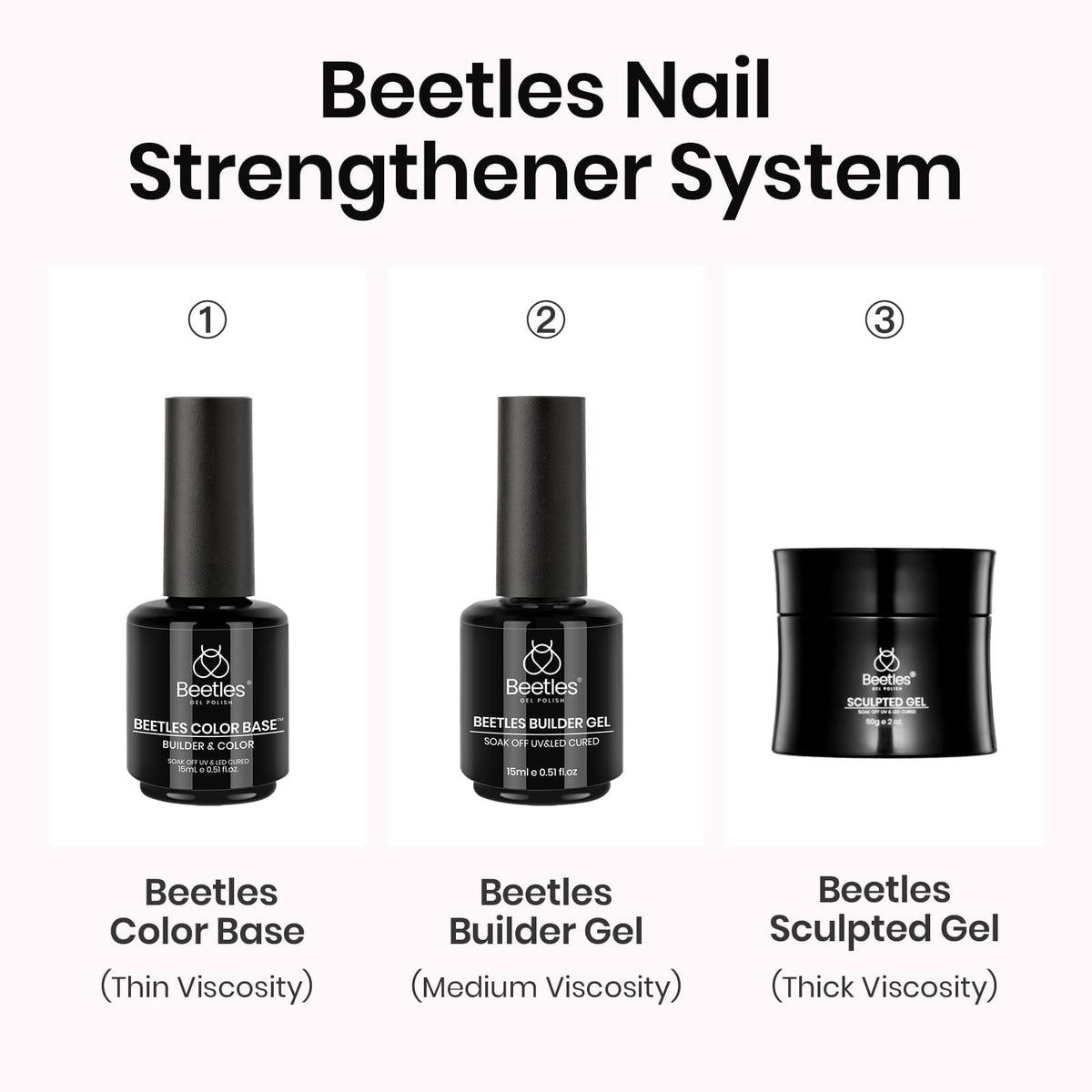 beetles product label and ingredient list view illustrating professional-grade builder gel transparency