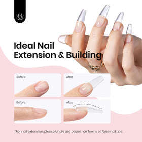beetles gel in use by a nail technician sculpting with forms for instant apex and precise control