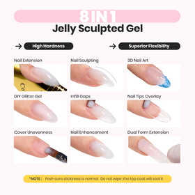 beetles gel texture swatch jelly white close-up showing self-leveling consistency for easy sculpting