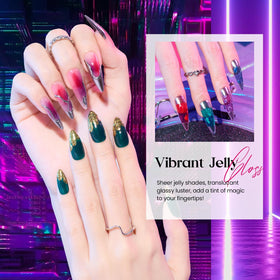 Beetles brush stroke texture showing jelly gel translucence and layering benefit