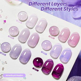 beetles color swatches array showing translucent purple buildable depth