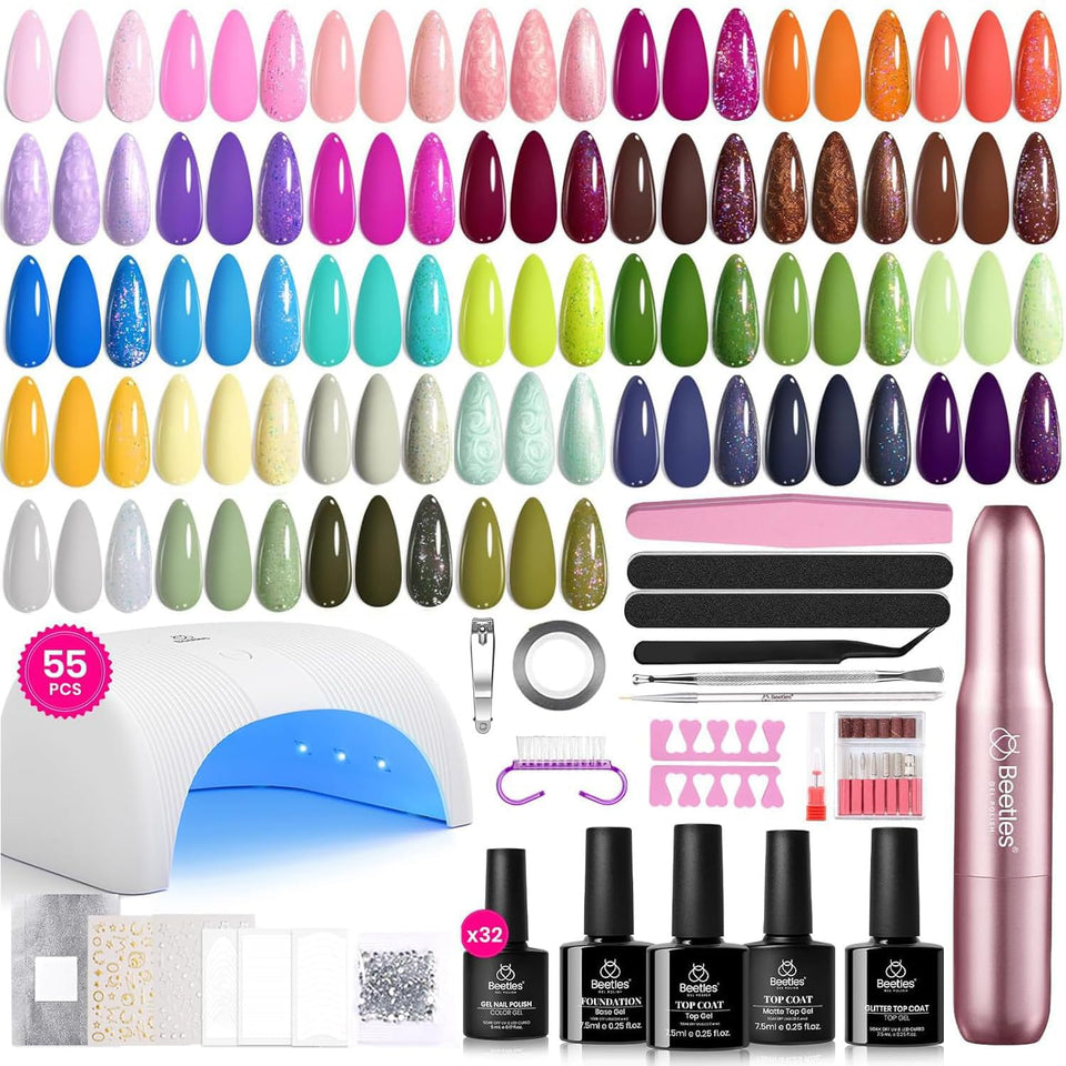 beetles Gel Polish kit front view showing full components and organization for convenience
