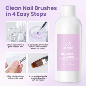 Beetles product label close-up highlighting gentle acetone-free formula