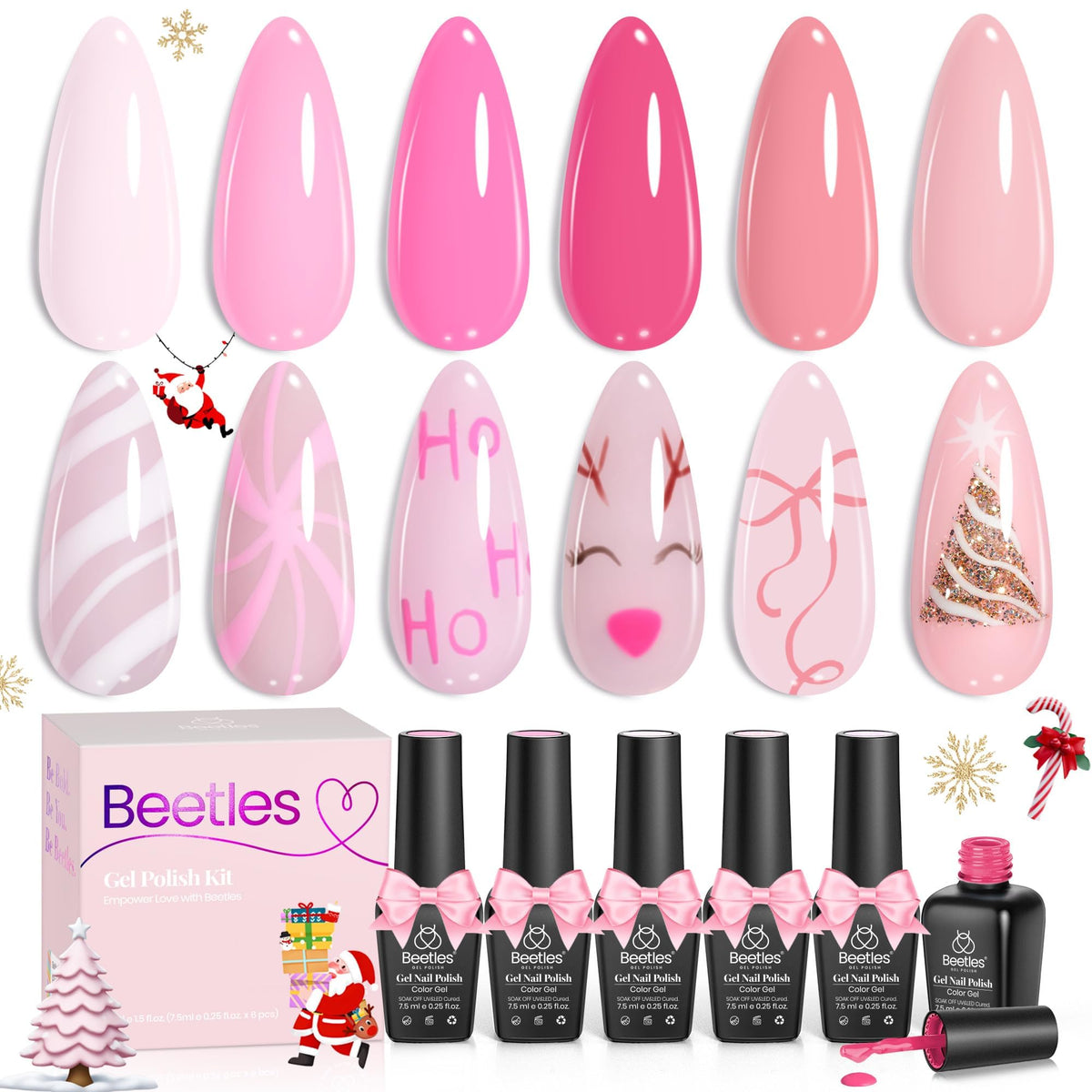 Beetles LED lamp curing a manicure showing quick curing benefit