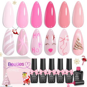Beetles LED lamp curing a manicure showing quick curing benefit
