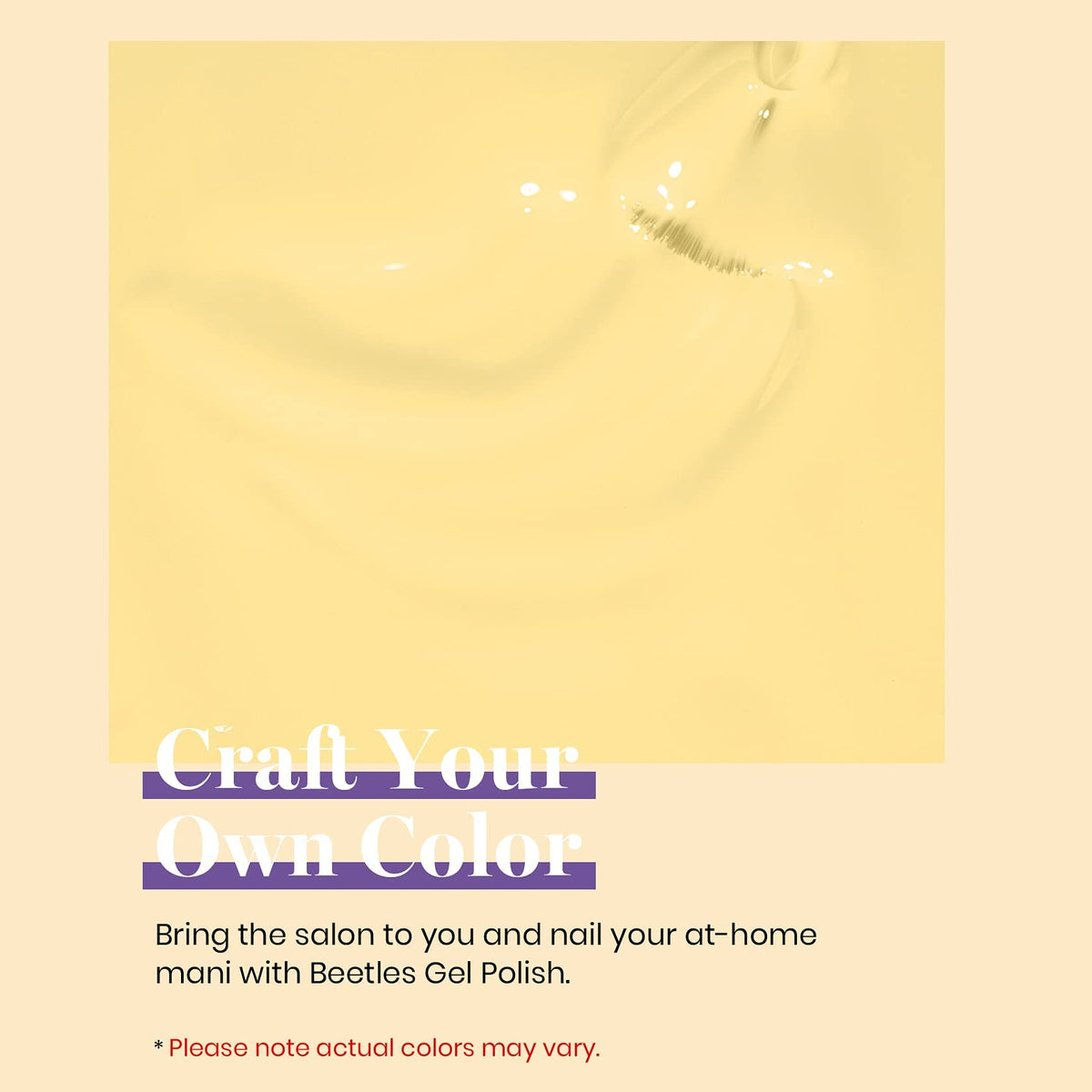 Beetles brush stroke of Lemon Chiffon showing smooth coverage and color payoff
