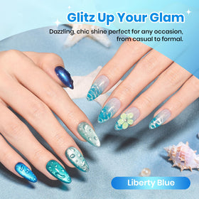 beetles close-up of shimmering polish texture, highlights reflective 3D shimmer