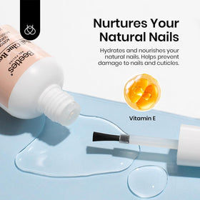beetles gel polish kit on bathroom counter for convenient at-home manicure setup