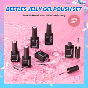 Beetles manicure on coffee table conveying everyday elegance and wearable neutral nails