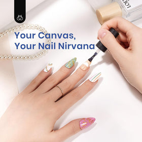 Lifestyle image of Beetles kit in use for a DIY salon manicure at home