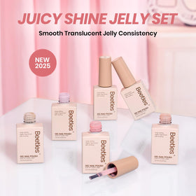 beetles Gel Polish lifestyle flatlay with pastel props showing everyday elegant manicure
