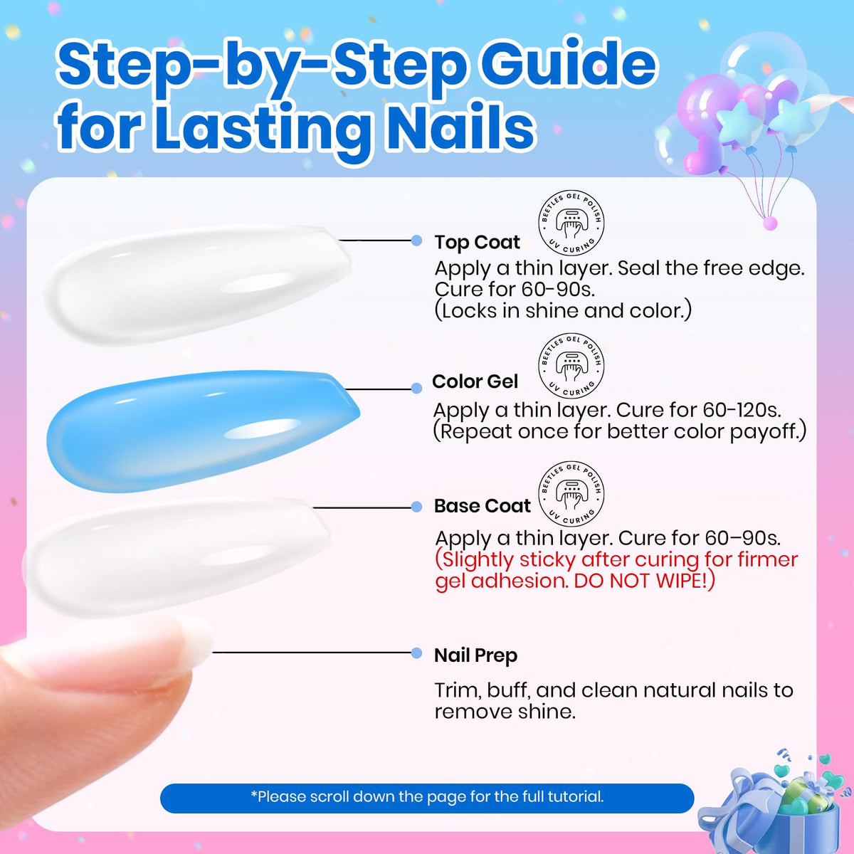 beetles finished manicure on hands showcasing durable glossy finish