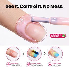 Beetles bottle on a manicure station with tools showing professional-ready tidy nail setups