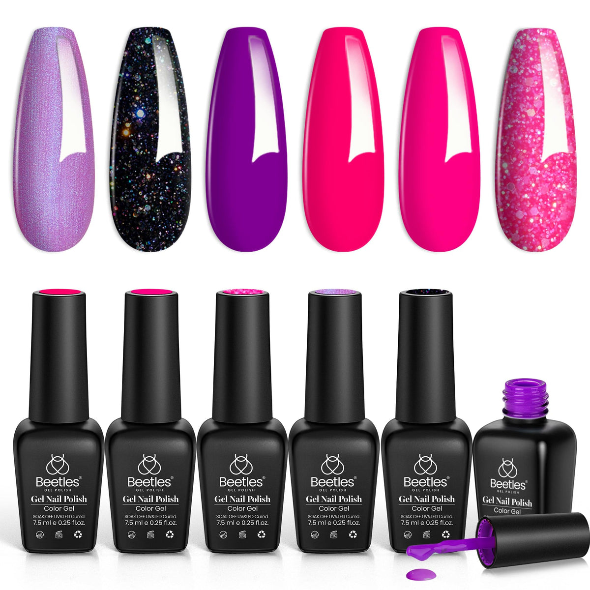 beetles finished nails in party setting coordinating with outfit showing photo-ready shine benefit