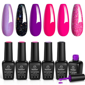 beetles finished nails in party setting coordinating with outfit showing photo-ready shine benefit