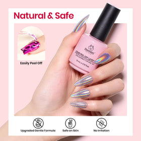 beetles gel polish clear dried latex film texture demonstrating smooth peel-off benefit