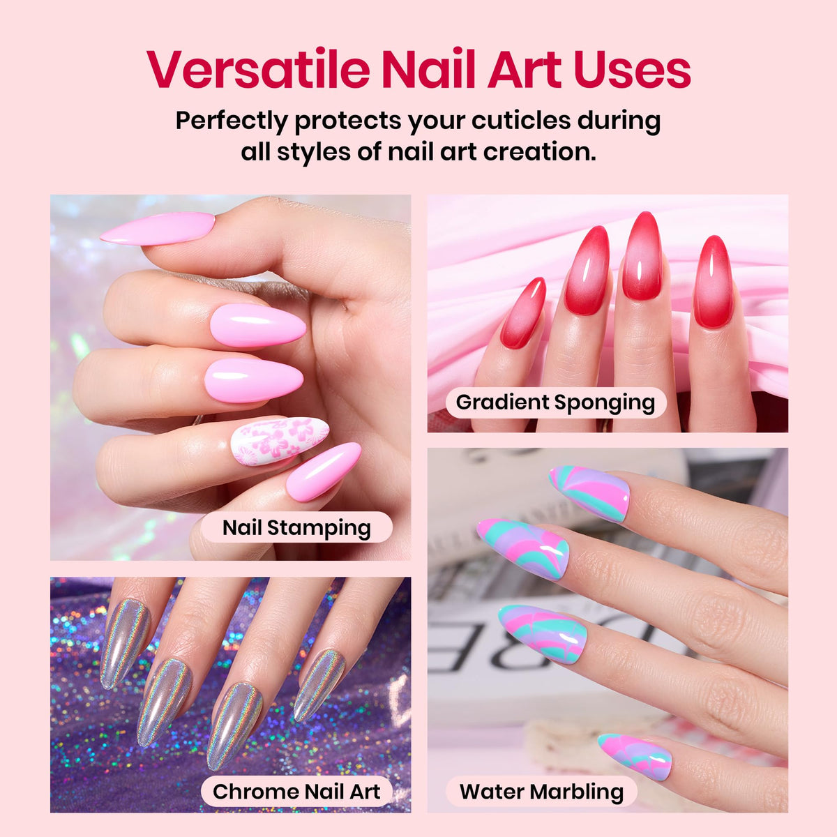 beetles gel polish bottle with nail-art tools showing compatibility and quick cleanup
