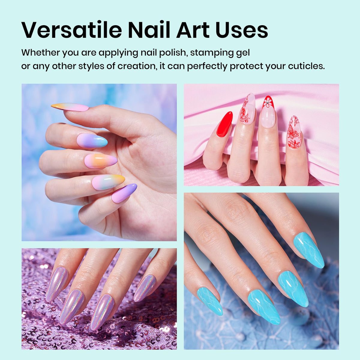 Beetles Liquid Latex with plastic stick for easy lift and removal benefit